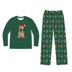 Festive Pug Christmas Family Matching Pajamas