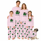 Meowy Catmas Christmas Tree Black Cat Family Matching Pajamas Set with Dog