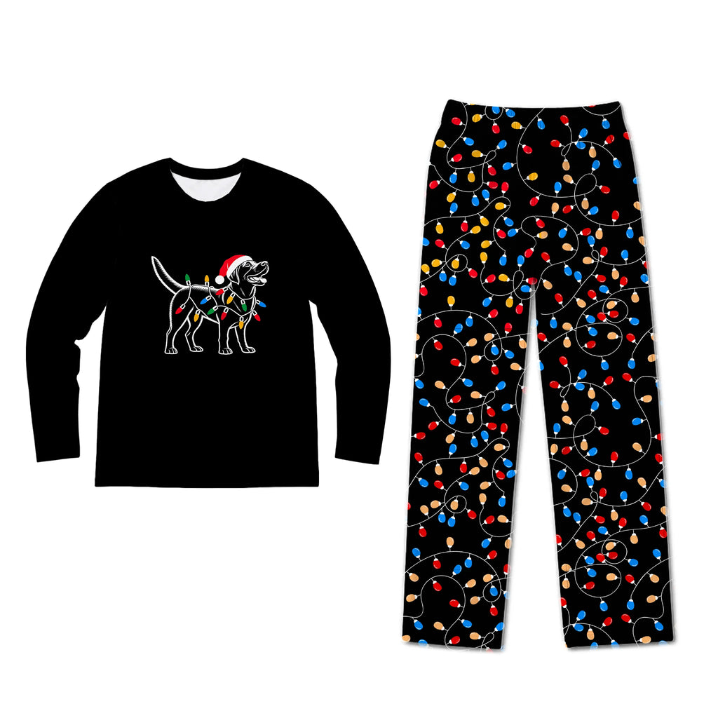 Christmas Lights Labrador Retriever Matching Family Pajamas