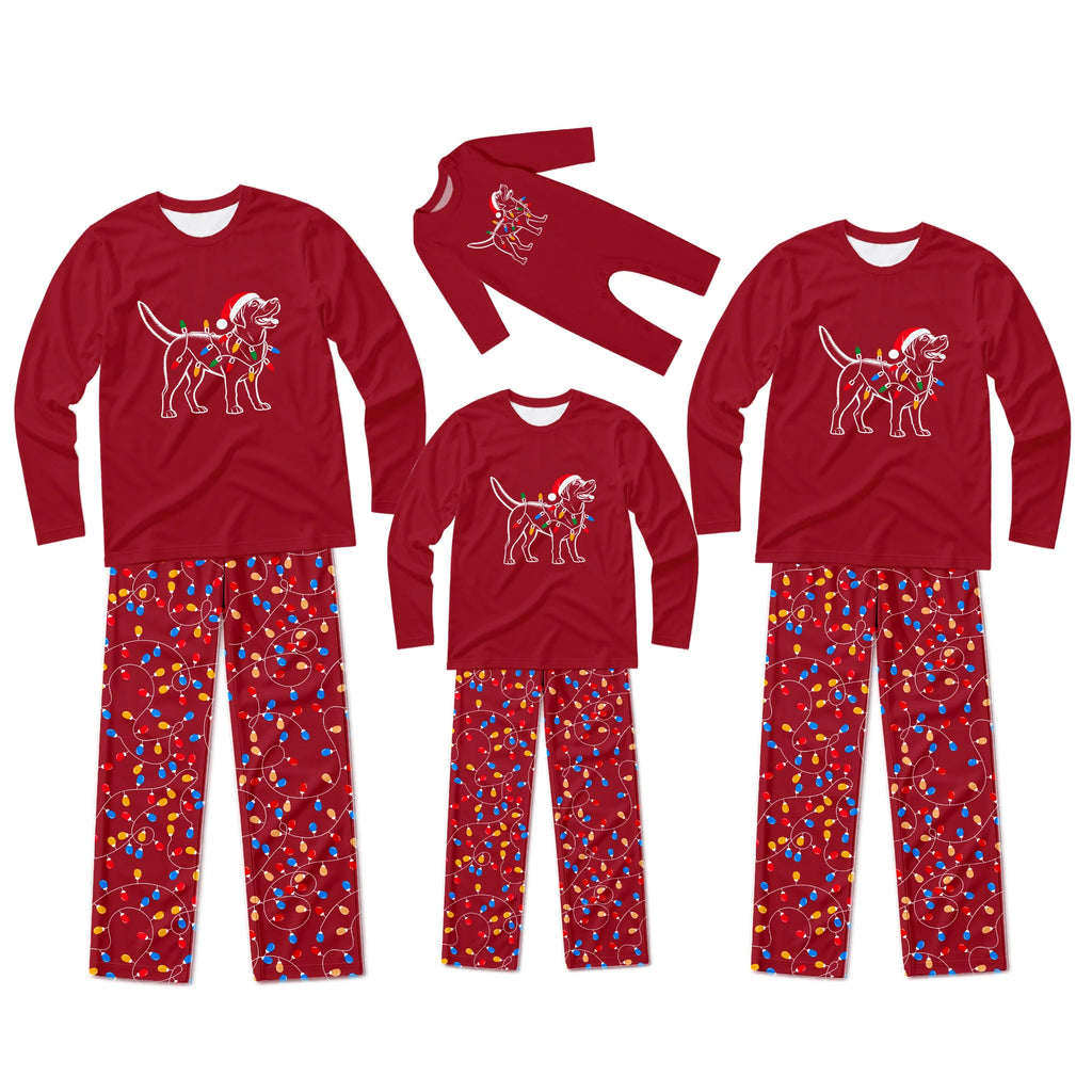 Christmas Lights Labrador Retriever Matching Family Pajamas