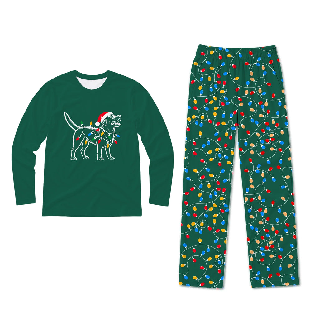 Christmas Lights Labrador Retriever Matching Family Pajamas