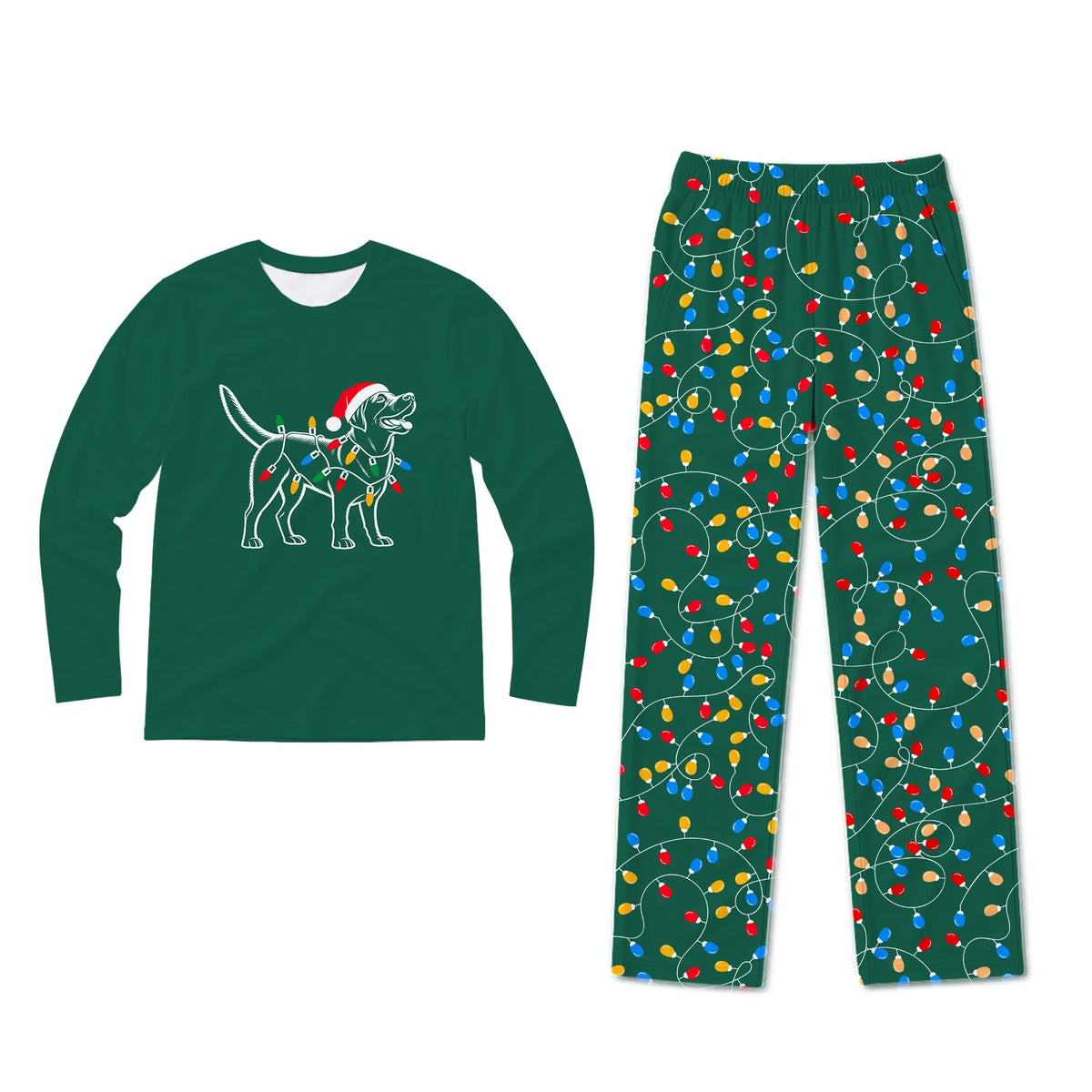Christmas Lights Labrador Retriever Matching Family Pajamas