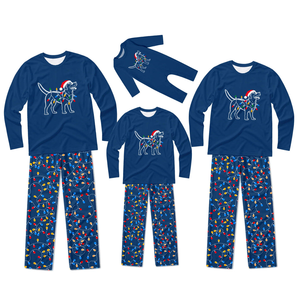 Christmas Lights Labrador Retriever Matching Family Pajamas