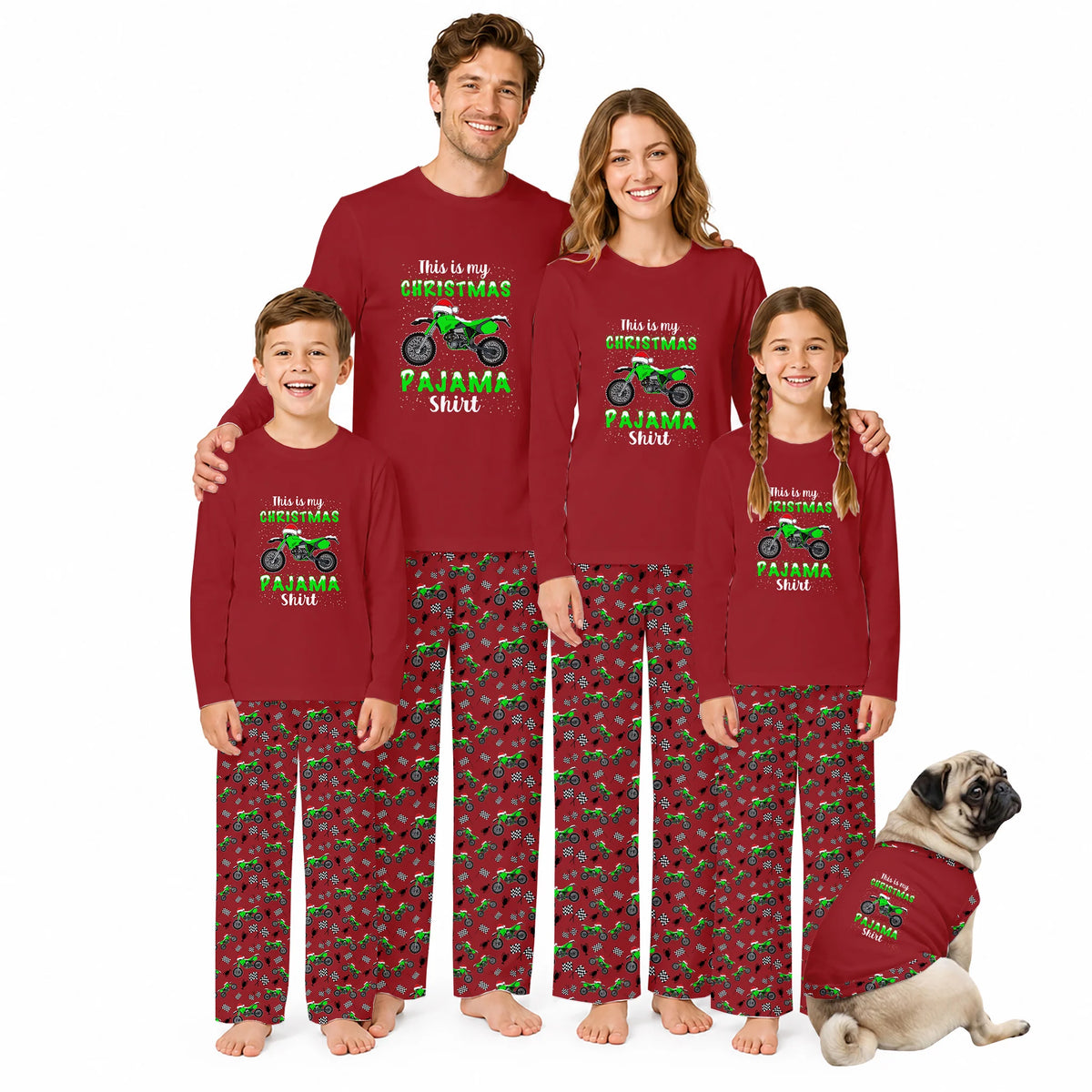 This Is My Christmas Pajama Shirt Motocross Family Matching Pajamas