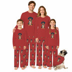 Dachshund Christmas Lights Family Matching Pajamas