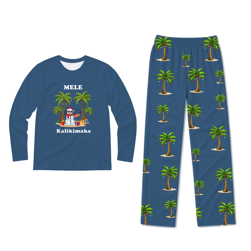 Mele Kalikimaka Tropical Christmas Family Matching Pajamas