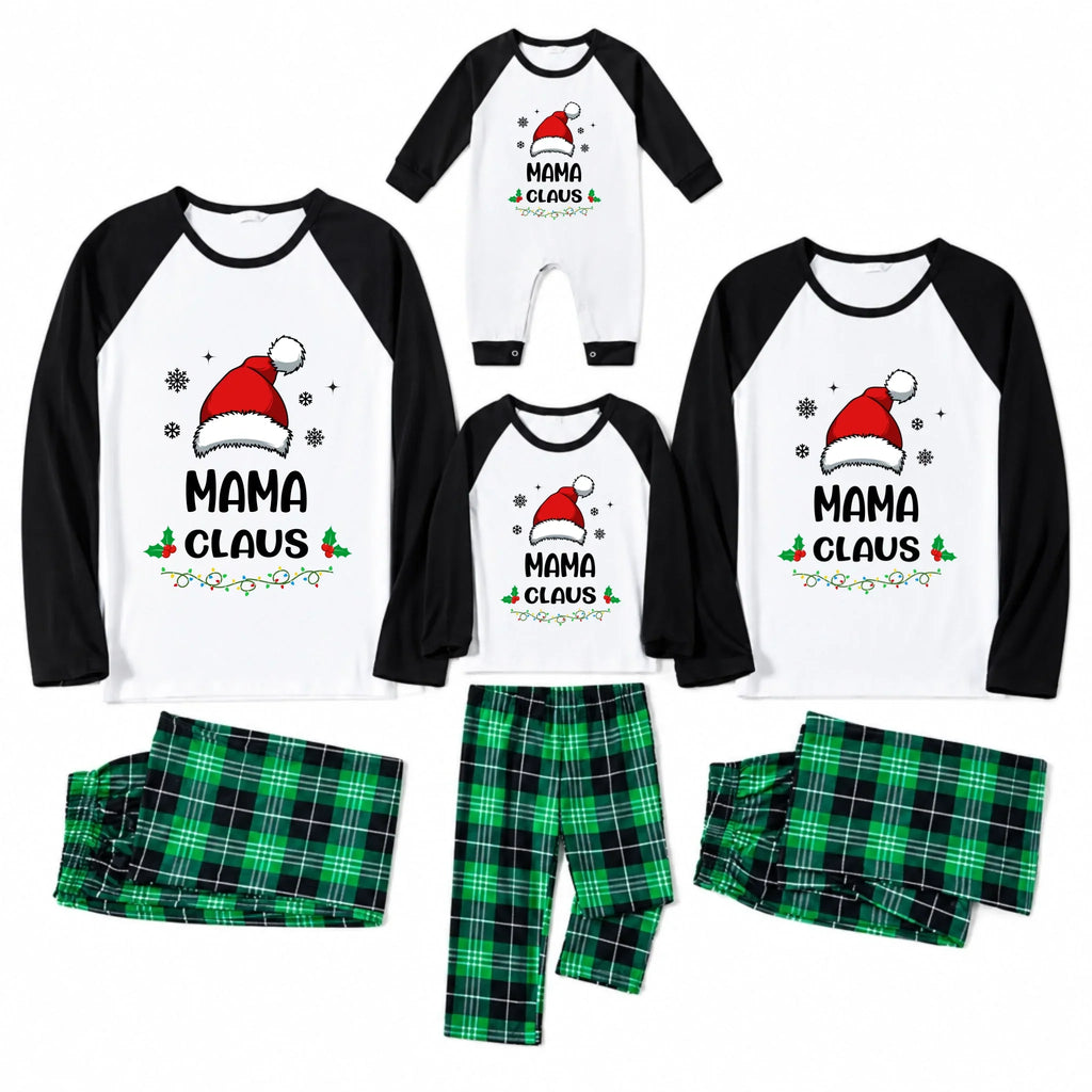 Custom Name Claus Buffalo Plaid Christmas Pajamas