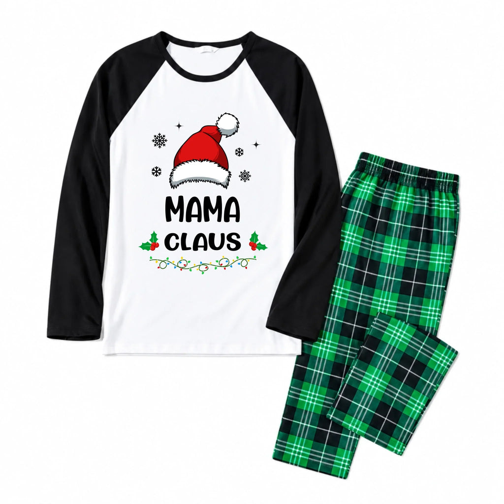 Custom Name Claus Buffalo Plaid Christmas Pajamas