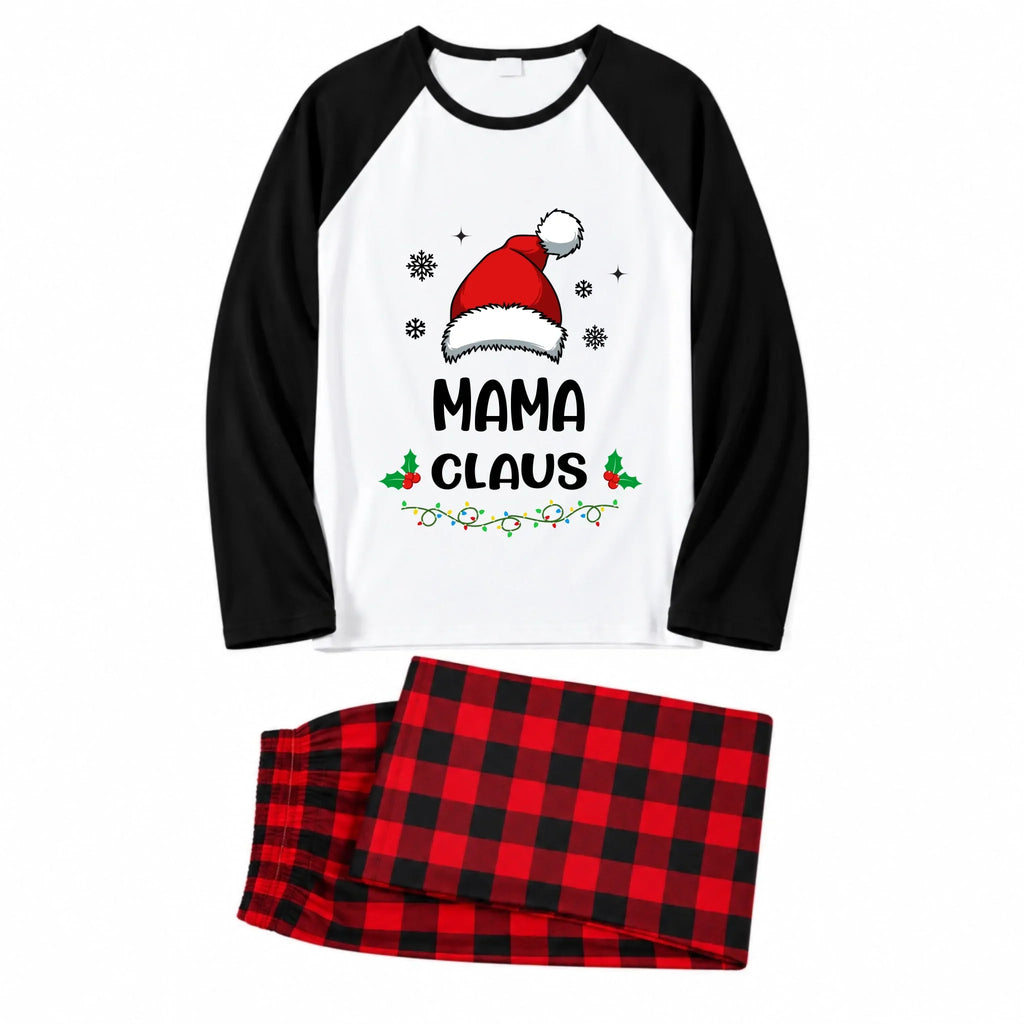 Custom Name Claus Buffalo Plaid Christmas Pajamas