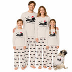 Dachshund Through The Snow Christmas Family Matching Pajamas Set