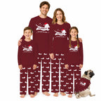 Dachshund Through The Snow Christmas Family Matching Pajamas Set
