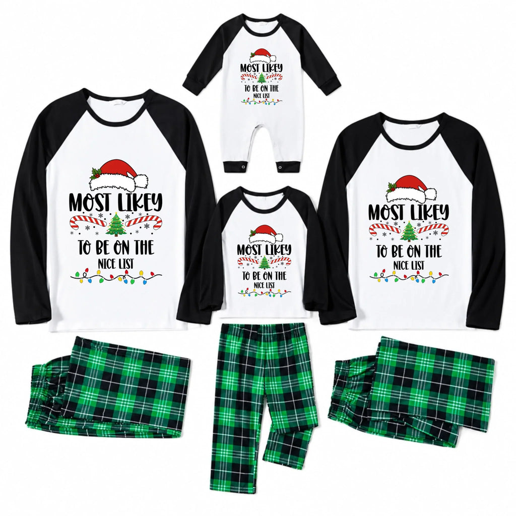 Most Likely To Christmas Plaid Family Matching Pajamas