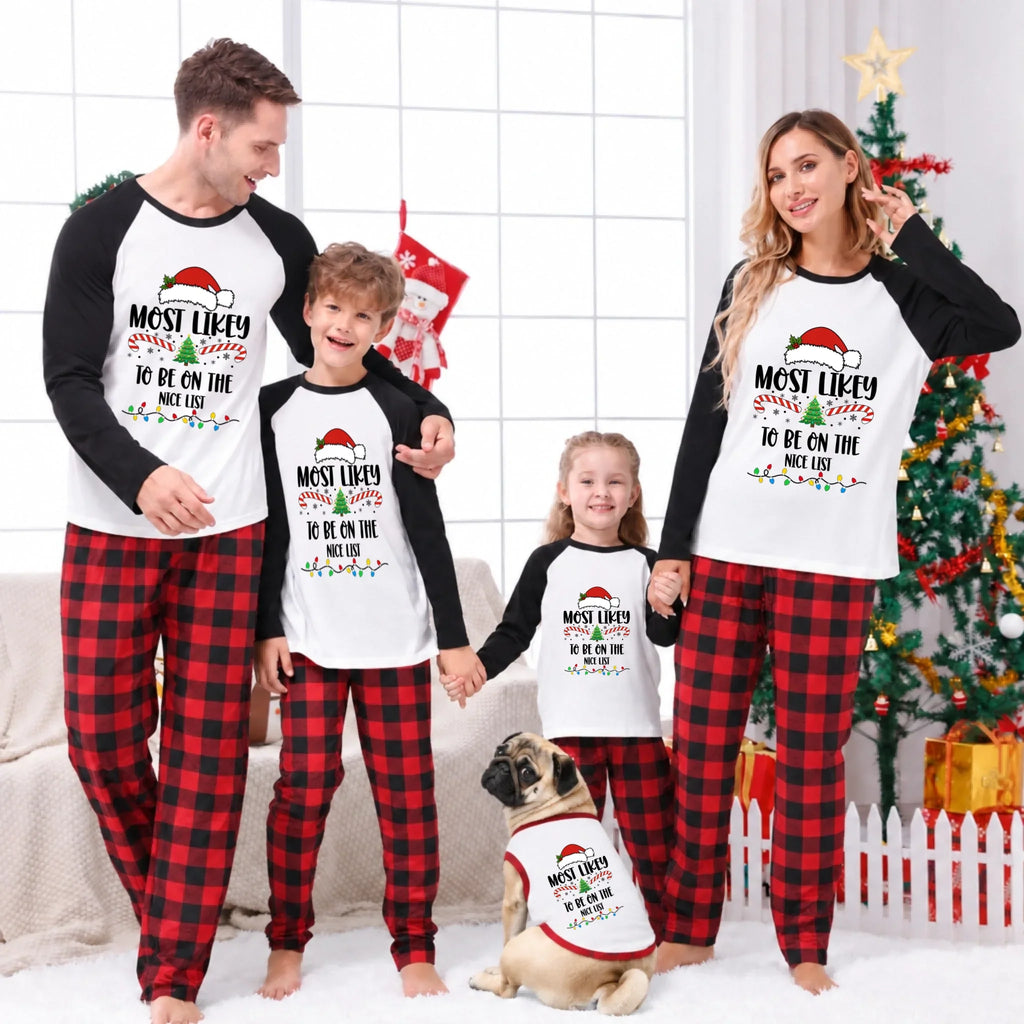 Most Likely To Christmas Plaid Family Matching Pajamas