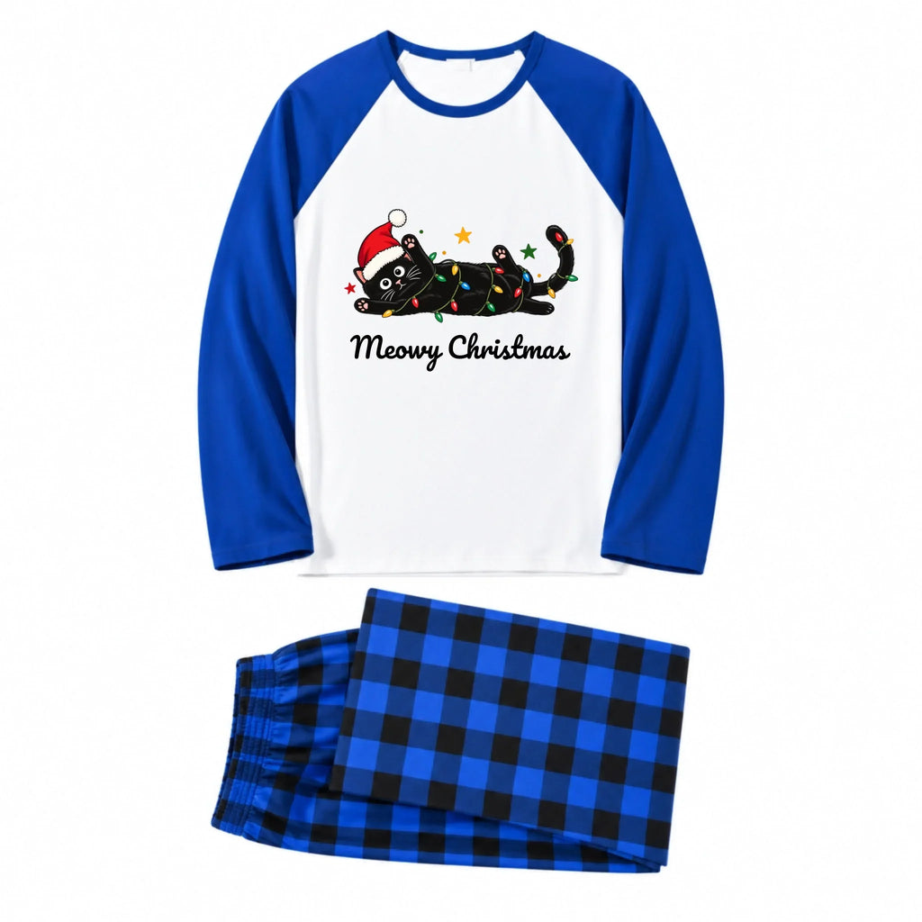 Personalized Black Cat Family Matching Christmas Pajamas Live Preview