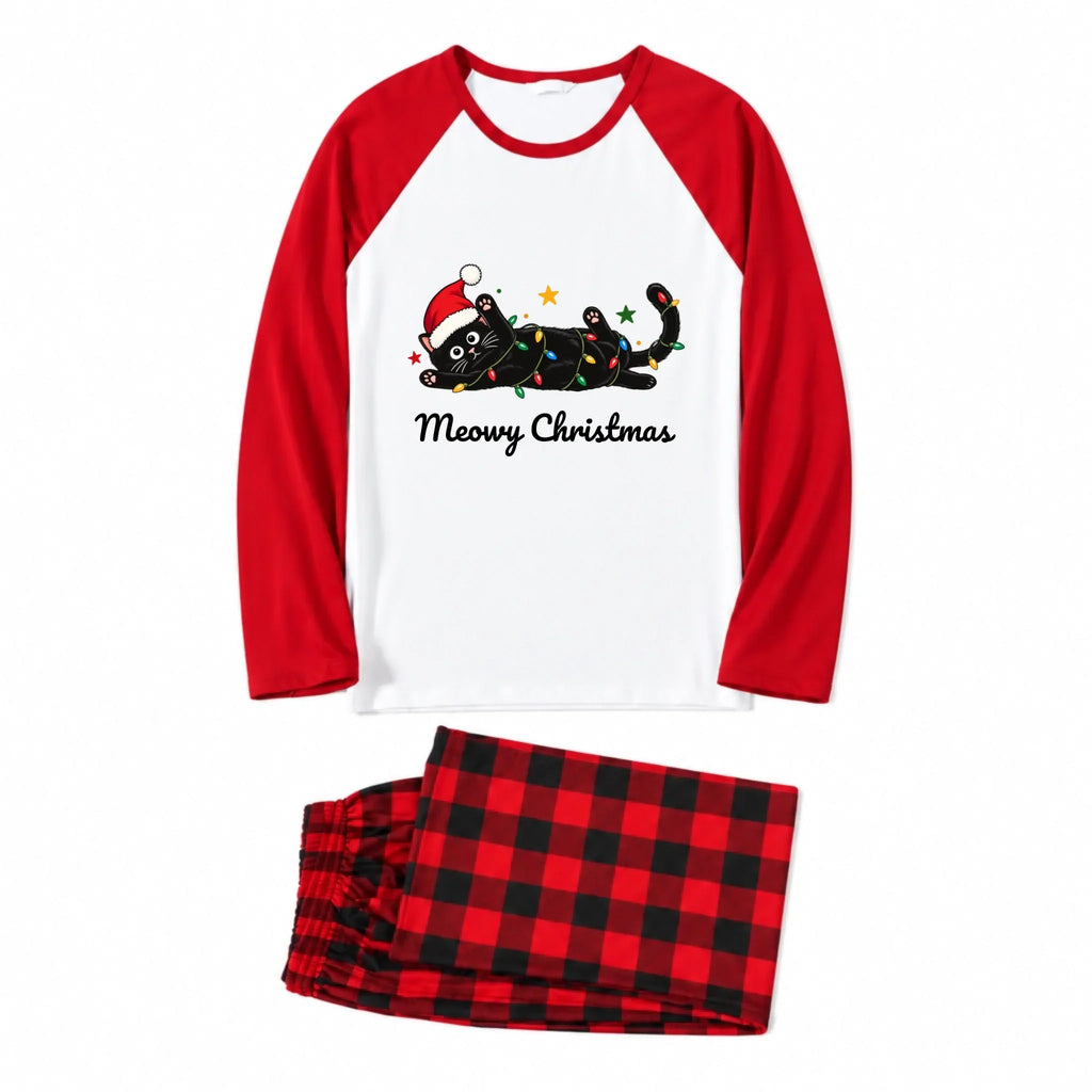 Personalized Black Cat Family Matching Christmas Pajamas Live Preview