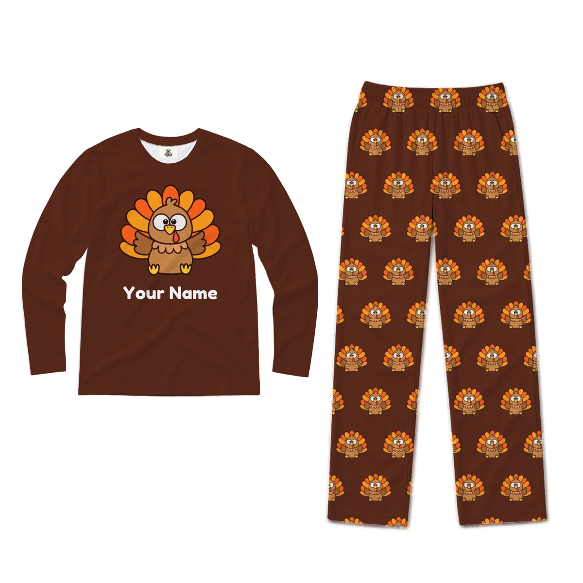 Personalized Turkey Thanksgiving Family Matching Pajamas