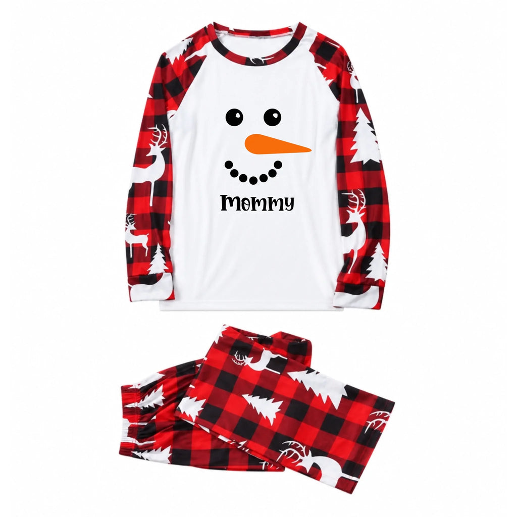 Custom Snowman Face Family Matching Christmas Pajamas Live Preview