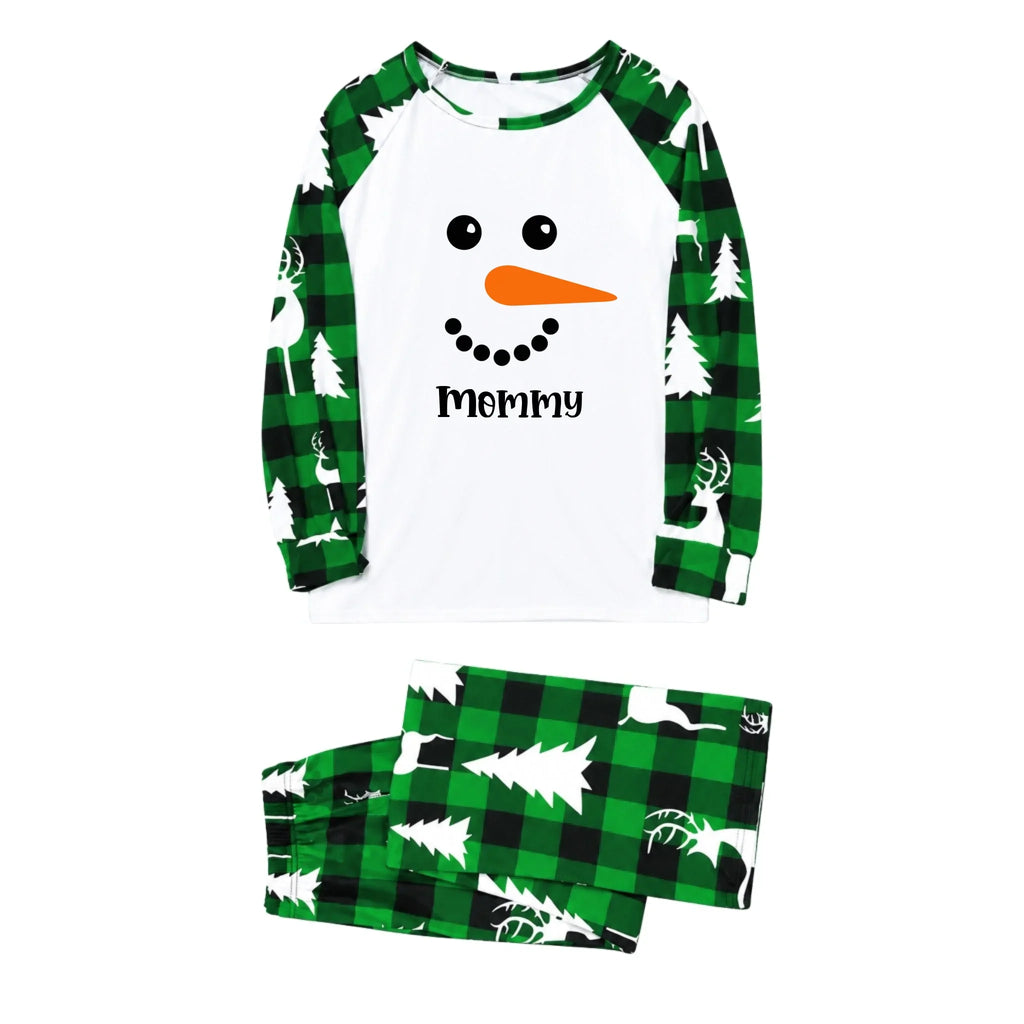 Custom Snowman Face Family Matching Christmas Pajamas Live Preview