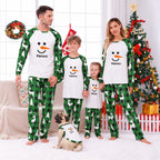 Custom Snowman Face Family Matching Christmas Pajamas Live Preview