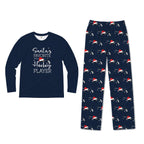 Santa's Favorite Hockey Player Matching Family Christmas Pajamas