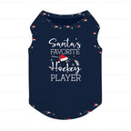 Santa's Favorite Hockey Player Matching Family Christmas Pajamas