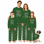 Santa's Favorite Hockey Player Matching Family Christmas Pajamas