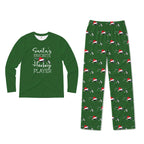 Santa's Favorite Hockey Player Matching Family Christmas Pajamas