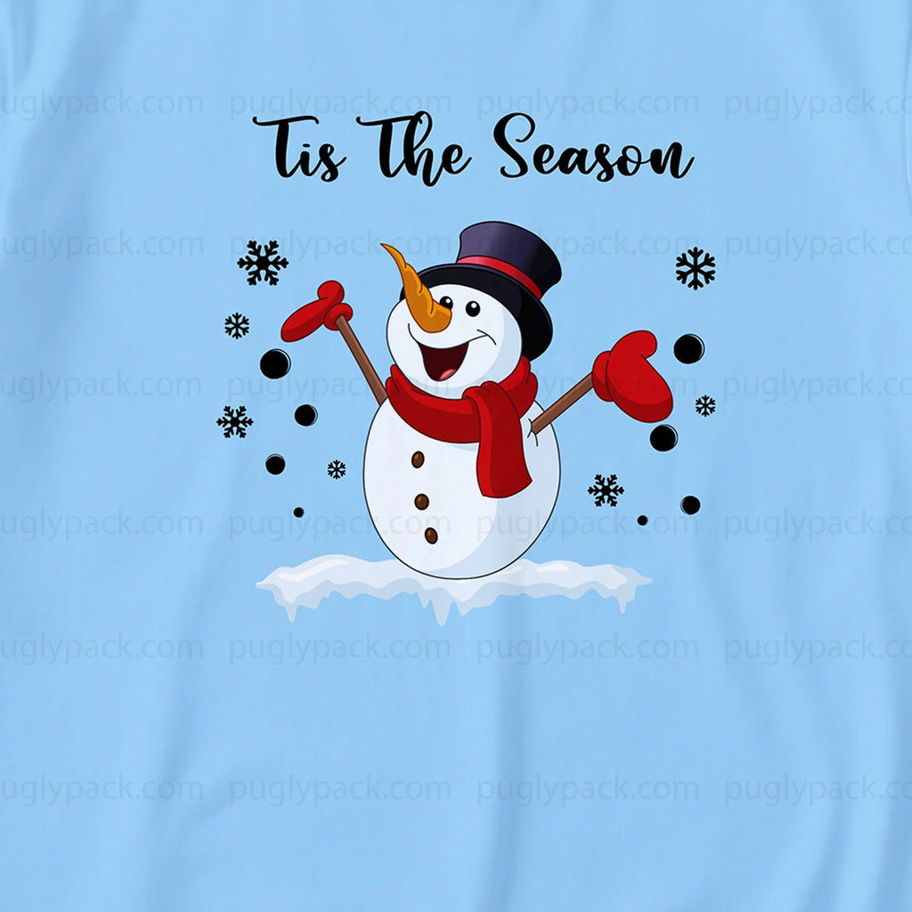 Tis The Season Snowman Family Matching Christmas Pajamas