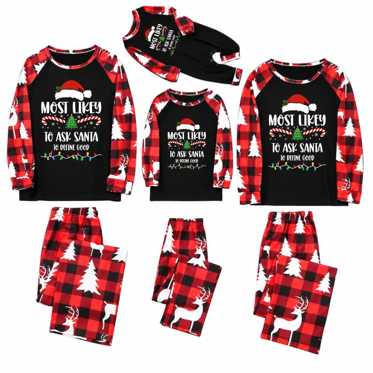 Funny Most Likely To Family Matching Christmas Pajamas