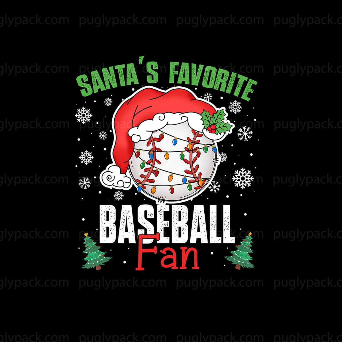Santa’s Favorite Baseball Fan Family Matching Christmas Pajamas