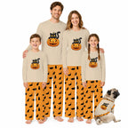 Black Cat Pumpkin Halloween Family Matching Pajamas