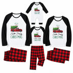 Personalized Family Name Red Truck Christmas Matching Pajamas
