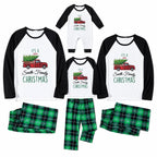 Personalized Family Name Red Truck Christmas Matching Pajamas