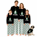 Christmas Bigfoot Believe Family Matching Pajamas