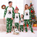 Personalized Reindeer Monogram Christmas Family Matching Pajamas
