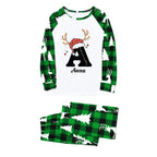 Personalized Reindeer Monogram Christmas Family Matching Pajamas