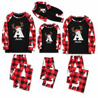 Personalized Reindeer Monogram Christmas Family Matching Pajamas