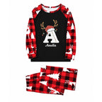 Personalized Reindeer Monogram Christmas Family Matching Pajamas