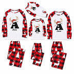 Personalized Reindeer Monogram Christmas Family Matching Pajamas