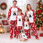 Personalized Reindeer Monogram Christmas Family Matching Pajamas