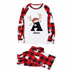 Personalized Reindeer Monogram Christmas Family Matching Pajamas