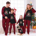 Most Wonderful Time Red Truck Buffalo Plaid Family Christmas Pajamas