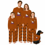 Happy Halloweenie Dachshund Family Matching Pajamas