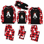 Personalized Monogram Buffalo Plaid Christmas Family Pajamas