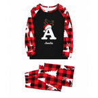 Personalized Monogram Buffalo Plaid Christmas Family Pajamas