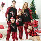 Cute But Feral Raccoon Christmas Family Matching Pajamas