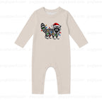Christmas Lights Raccoon Family Matching Pajamas