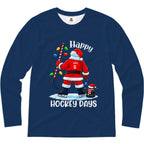 Personalized Name & Number Happy Hockey Days Family Christmas Pajamas