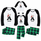 Personalized Initial & Name Christmas Family Matching Pajamas