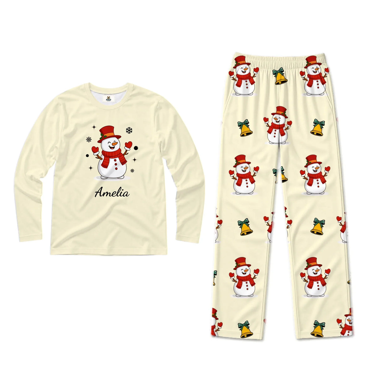 Personalized Snowman Family Matching Christmas Pajamas Set